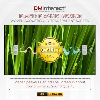 DMInteract 160" 2.35:1 Ratio Transparent 4K Fixed Frame Projector Screen