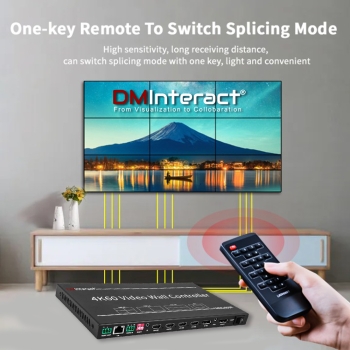 DMInteract 3x3 4K Video Wall Controller With 9 I/O 1080P 60Hz (9x9) 4x2 2x4 2x3 3x2 2x2 HDMI Matrix Switcher Processor HD Splicer Splitter