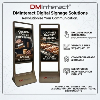 DMInteract DM-43KT 43 Inches Interactive Floor Standing Digital Signage Kiosk with Touch Display 