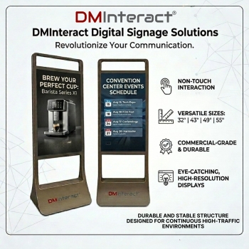 DMInteract DM-49K 49” Digital Signage Kiosk – Non-Touch Floor Standing Advertising Display