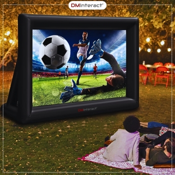 DMInteract 25 feet 300" Excellent Picture Quality Outdoor Inflatable Movie Projector Screen With Free Blower