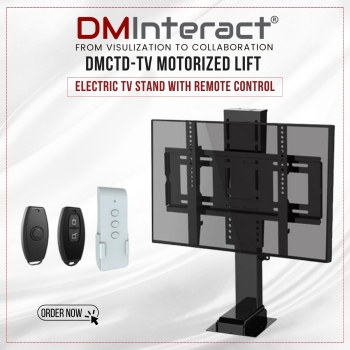 DMInteract DMCTD-TV Motorized Lift Height adjustable Electric TV Stand with Remote Control