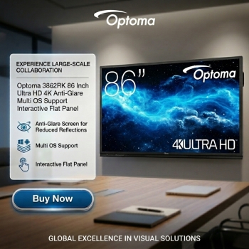 Optoma 3862RK 86 Inch Ultra HD 4K Anti-Glare Multi OS Support Interactive Flat Panel