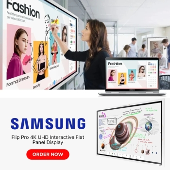 Samsung WM65B 65" Flip Pro 4K UHD Interactive Flat Panel Display